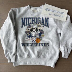 Vintage University of Michigan Wolverines Looney Tunes Football Sweatshirt 22